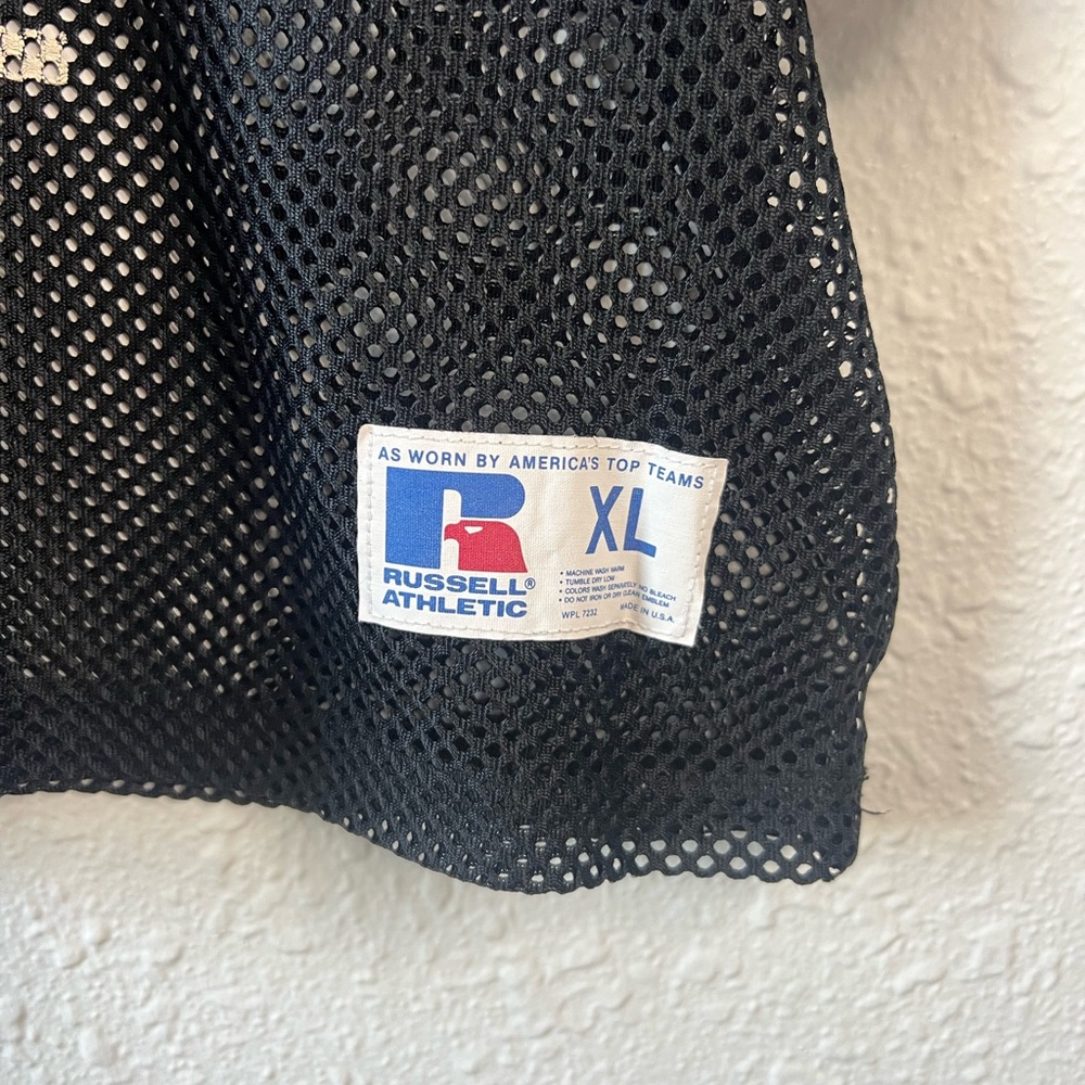 Vintage Russell Athletic Cropped Mesh Football Jersey McGregor 89 USA Boxy Black - Picture 3 of 6